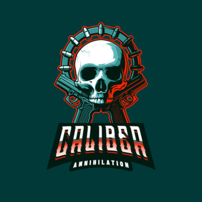 Gaming Logo Creator with a Shooter-Themed Skull Graphic