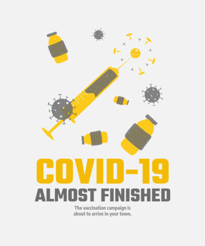T-Shirt Design Generator with Illustrated COVID-19 Vaccines 3433h