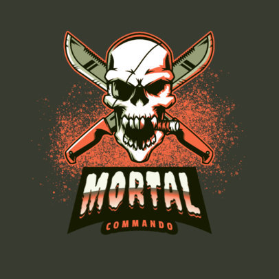 Gaming Logo Generator Featuring a Killer Skull