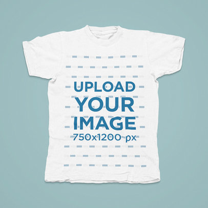 Mockup of a Basic T-Shirt Placed on a Solid Color Backdrop m1465-r-el2