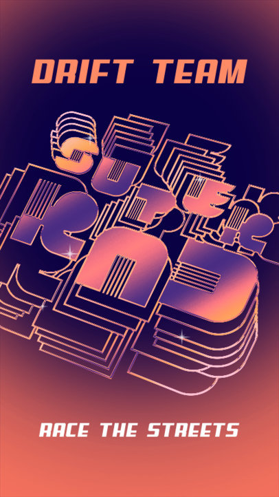 Instagram Story Design Creator Featuring 3D Letters and a Quote