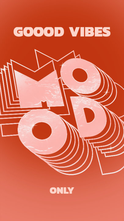 Cool Instagram Story Design Template Featuring a Word with Layered Outlines