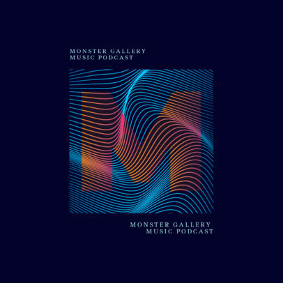 Abstract Logo Maker for Clothing Brands Featuring a Letter in a Pattern