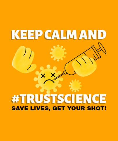 T-Shirt Design Creator with a COVID-19 Vaccine Illustration