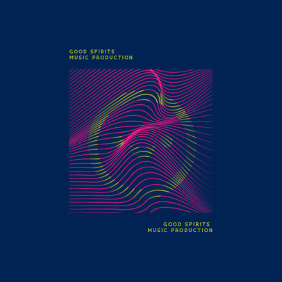 Abstract Logo Maker Featuring a Smiley Shape in an Optical Illusion