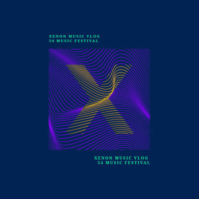 Logo Maker for Clothing Brands Featuring a Letter Within an Abstract Pattern