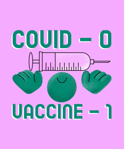 T-Shirt Design Maker Featuring a COVID-19 Vaccine Scoreboard