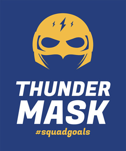 T-Shirt Design Maker Featuring Hero Mask Icons 