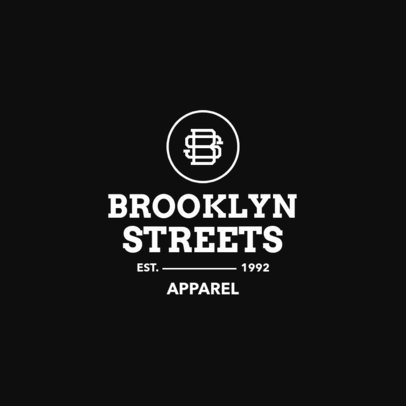 Monogram Logo Maker with a Simple Layout and a Circular Banner