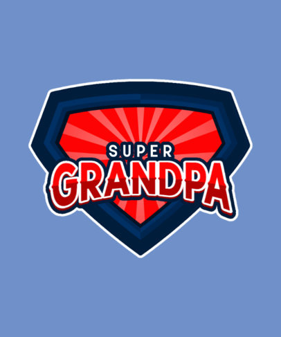 T-Shirt Design Template with Super Hero Emblems