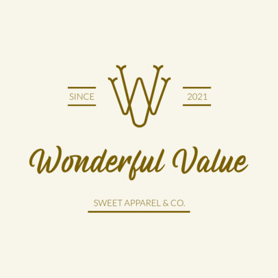 Elegant Logo Template Featuring a Monogram Graphic