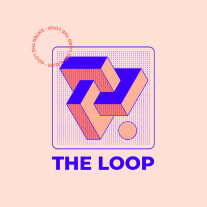 Online Logo Maker Featuring Optical-Illusion Art