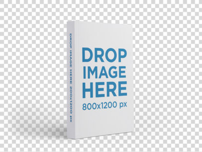 Angled Paperback Book Mockup Standing on a Transparent Surface a15657