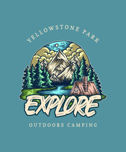 T-Shirt Design Generator Featuring an Illustration of NatureT-Shirt Design Maker for Hiking Enthusiasts