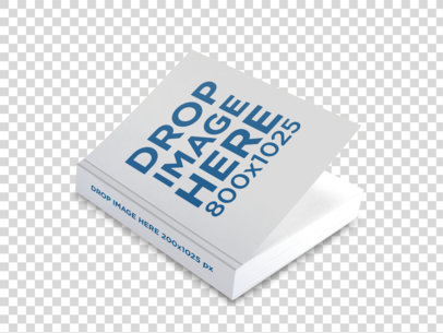 Mockup of a Big Book Lying on a Flat Surface