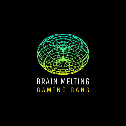 Gaming Logo Template Featuring an Abstract Shape