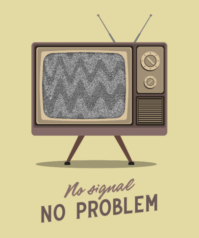 Illustrated T-Shirt Design Maker Featuring an Old TV Graphic