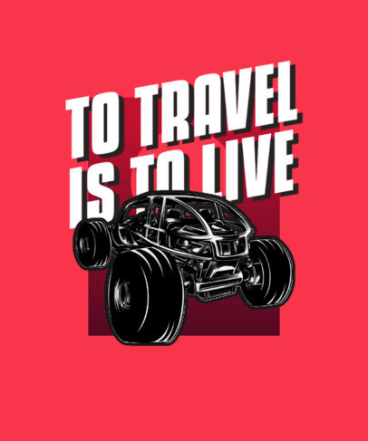 Illustrated T-Shirt Design Generator with a Beach Buggy Graphic