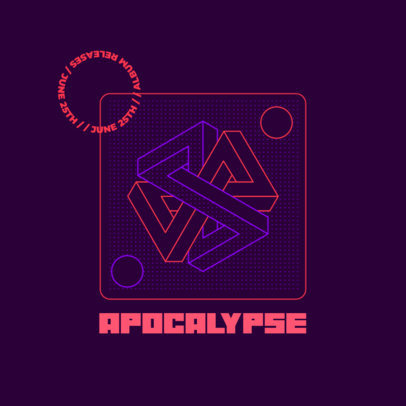 Abstract Logo Template with an Optical-Illusion Figure