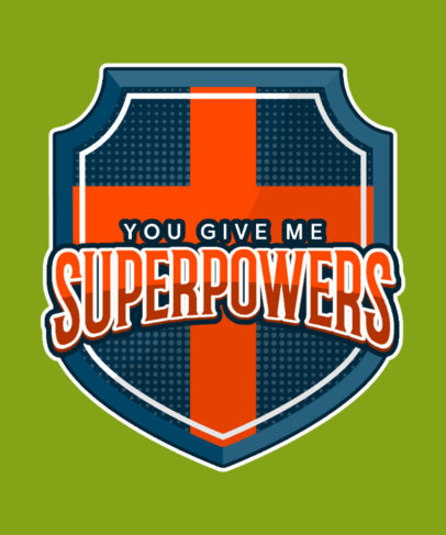 Super-Hero-Themed T-Shirt Design Maker with a Sweet Quote