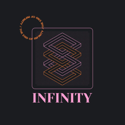 Logo Template with an Abstract Optical-Illusion Graphic