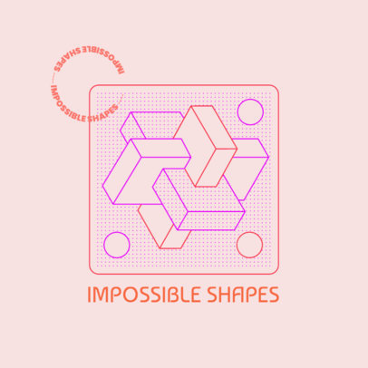 Logo Template Featuring an Optical-Illusion Shape