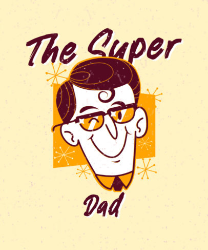 Vintage Superhero-Themed T-Shirt Design Maker for a Dad