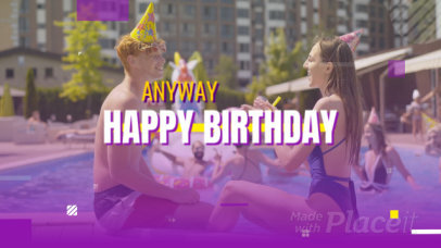 Slideshow Video Maker with a Birthday Theme 