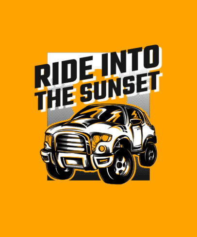 T-Shirt Design Creator with an All-Terrain Vehicle