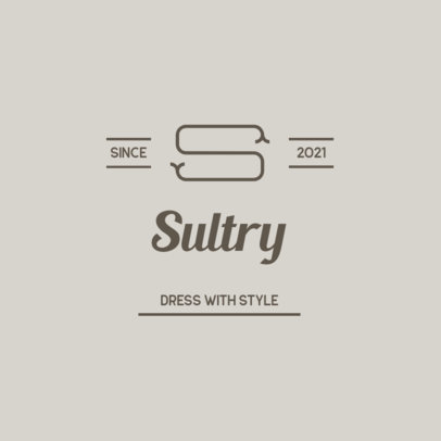 Minimal Logo Creator for Clothing Brands Featuring a Monogram Icon