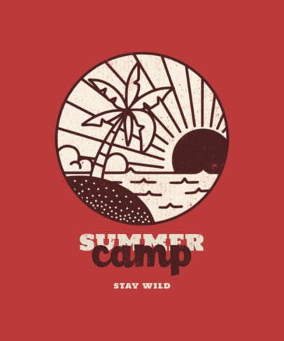 T-Shirt Design Template for a Summer Camp Experience 