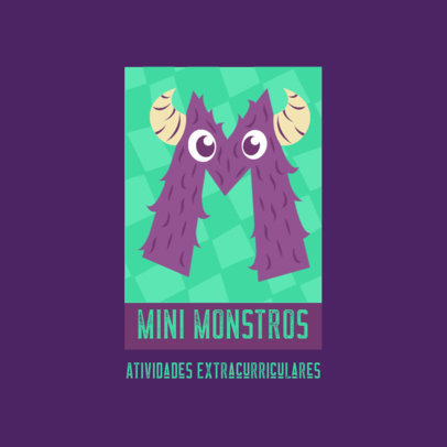 Logo Generator for a Kids' Playground Featuring a Cute Monster Graphic 
