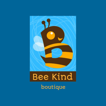 Logo Generator for a Kids' Clothing Store Featuring a Bee Graphic