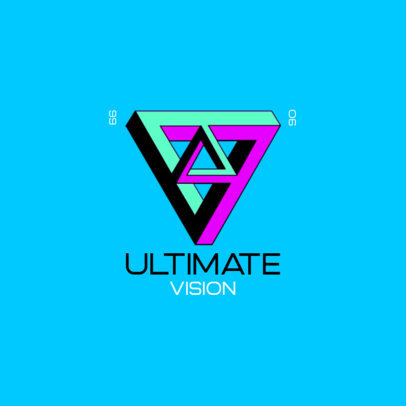 Abstract Gaming Logo Maker with an Impossible Figure Graphic