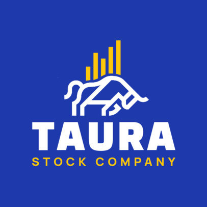 Logo Maker for a Stock Company with a Bull Graphic