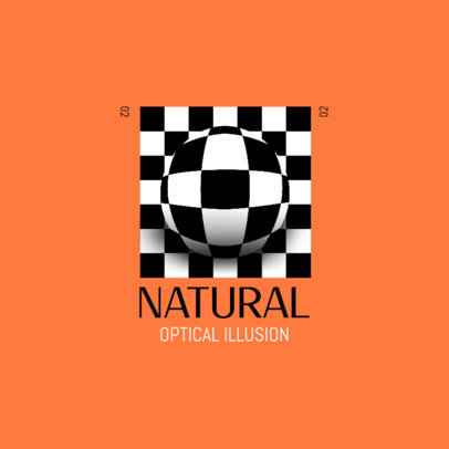 Gaming Logo Maker Featuring a Spheric Optical Illusion