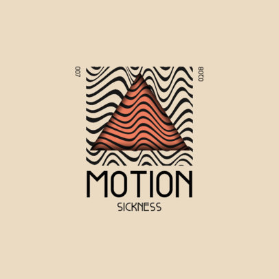 Gaming Logo Template with a Motion Optical Illusion Graphic