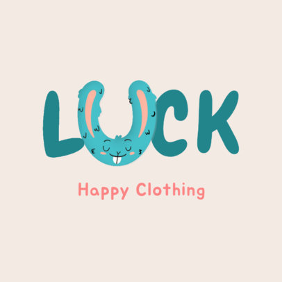 Kids' Clothing Store Logo Template Featuring a Cute Illustrated Letter 