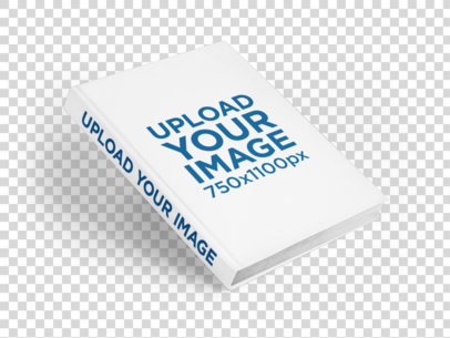 Hardback Book Mockup Falling on a Flat Surface a15678