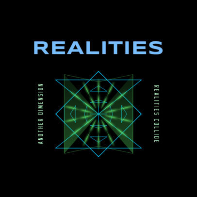 Music Logo Maker Featuring an Abstract Graphic and a Dark Style