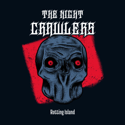 Album Cover Design Maker for a Goth Rock Band with a Skull Graphic