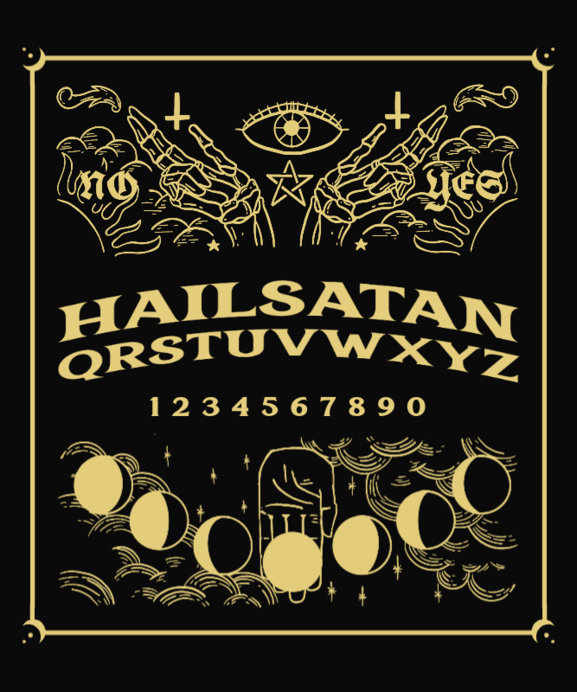 Placeit - Esoteric T-Shirt Design Template with a Ouija Board Theme