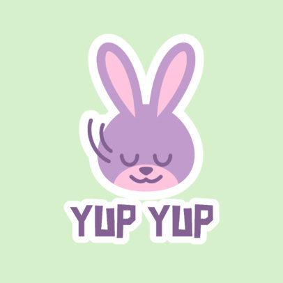 Twitch Emote Logo Maker with a Kawaii Bunny 