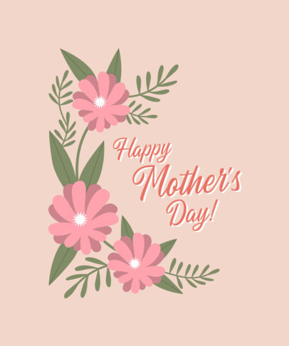 Floral T-Shirt Design Template for Mother's Day