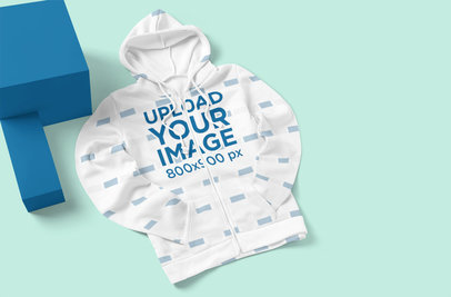 Sublimated Full-Zip Hoodie Mockup 5112-el1