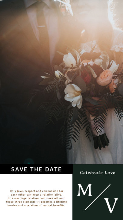 Instagram Story Design Template Featuring a Wedding Theme