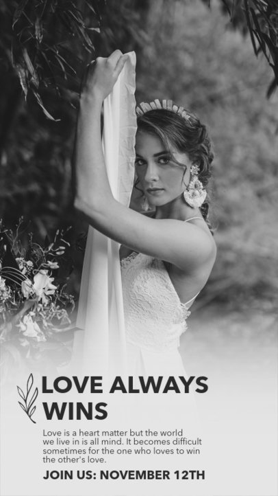 Instagram Story Maker for a Modern Wedding Invitation