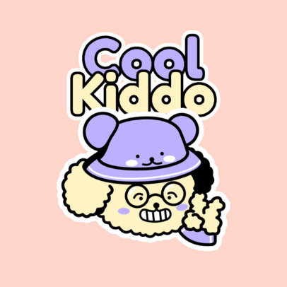 Logo Maker for a Kids' Clothing Brand with Kawaii-Looking Characters