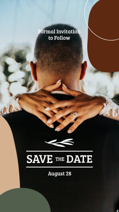 Wedding-Themed Instagram Story Maker for a Save-the-Date Announcement