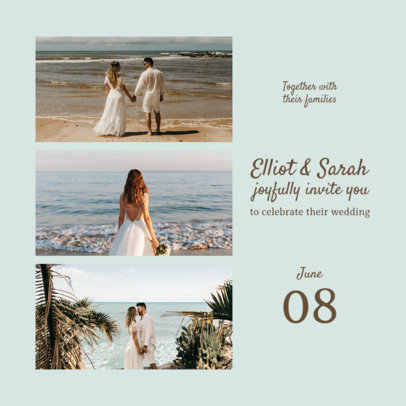 Wedding-Themed Instagram Post Design Maker for Soon-to-Be-Married Couples 